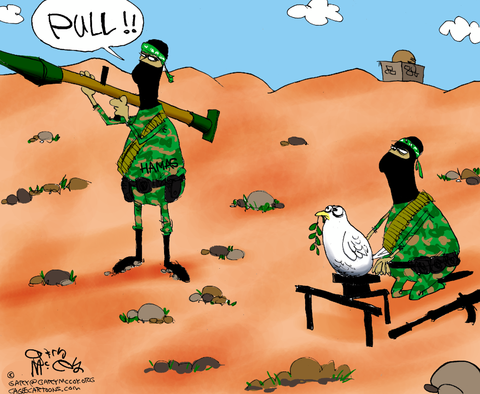 Hamas Shoots Peace COLOR