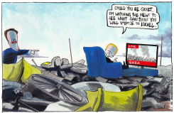 PUTIN GAZA STRIP DISTRACTION by Iain Green