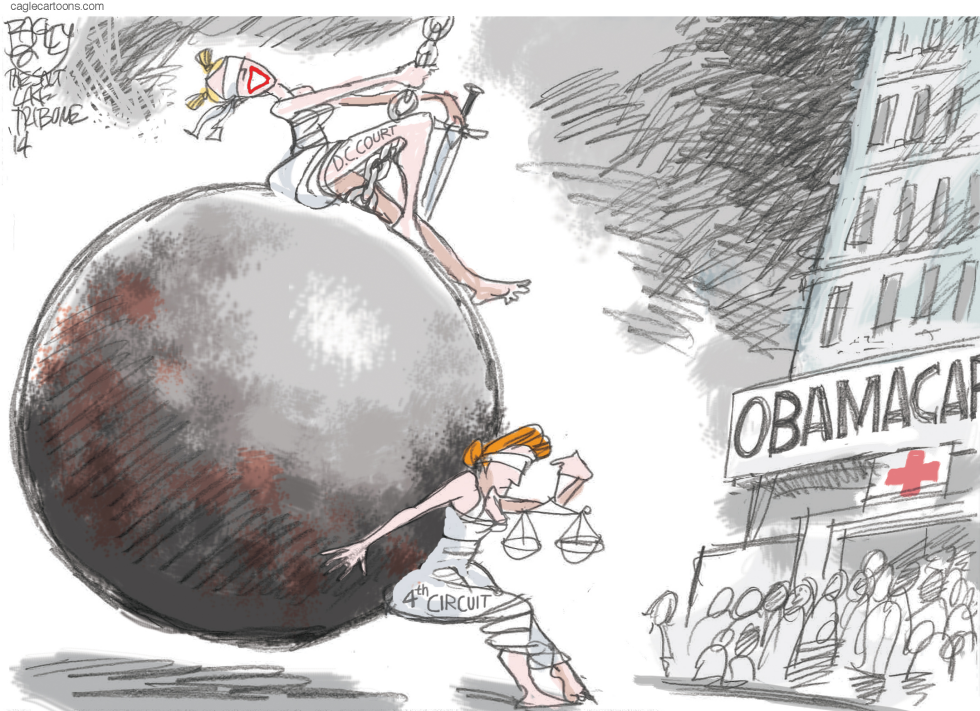  OBAMACARE WRECKING BALL by Pat Bagley