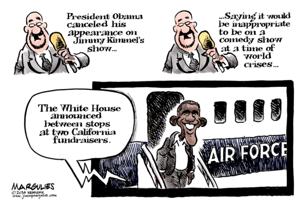 Obama and world crises color