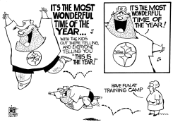 LOCAL- PA STEELERS TRAINING CAMP OPENS, B/W by Randy Bish