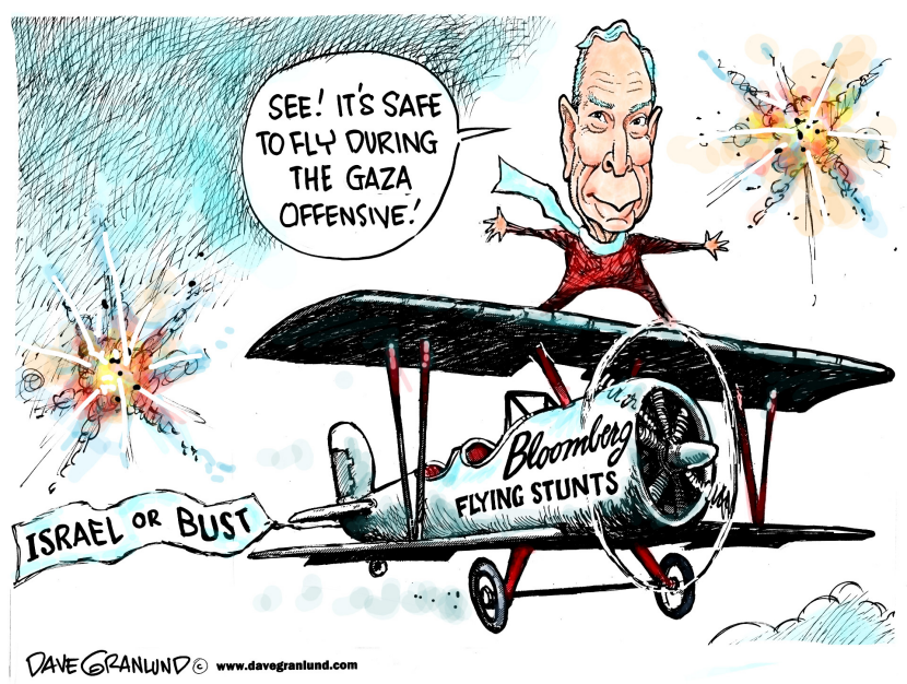 Bloomberg flies into Mideast fight