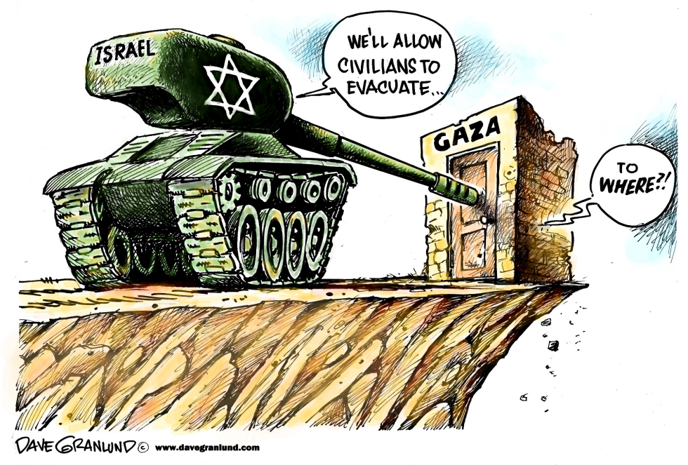  GAZA EVACUATION WARNINGS by Dave Granlund