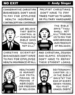 HEALTHCARE CONTRACEPTION COVERAGE by Andy Singer