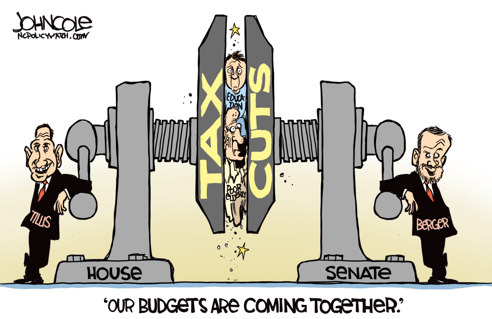 LOCAL NC-- House and Senate budget battle COLOR