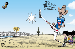 POLITICAL FOOTBALLS by Bruce Plante