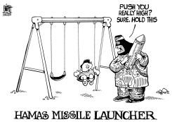 HAMAS AND CHILDREN, B/W by Randy Bish