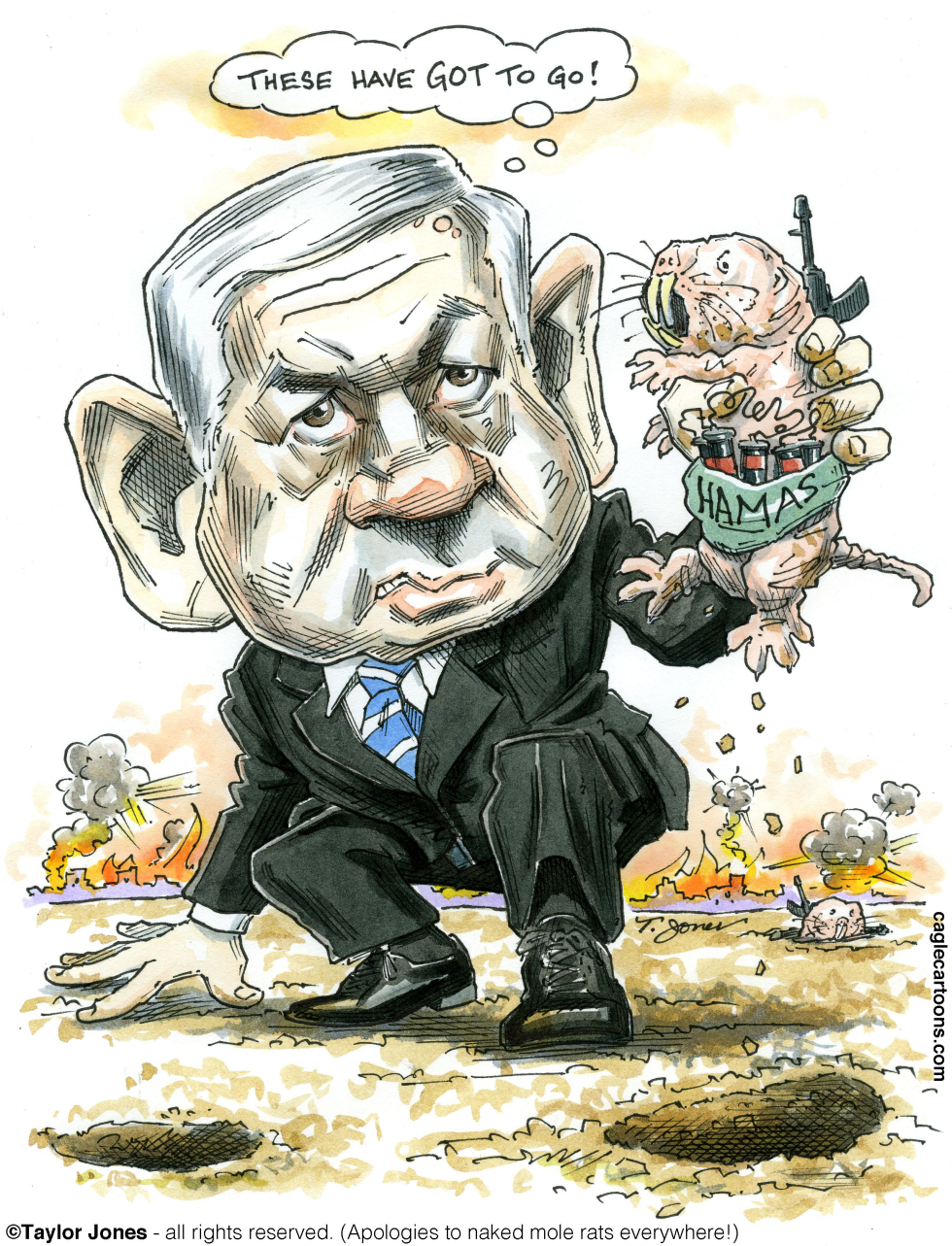 Netanyahu roots out Hamas - COLOR