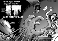 TOXIC ALGAE HORROR by Nate Beeler