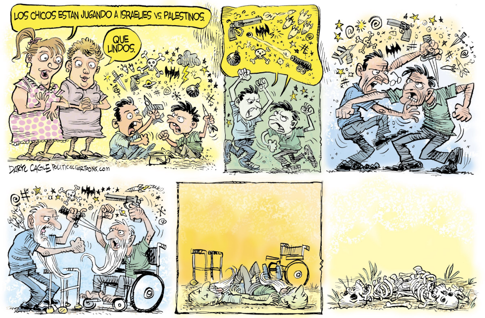  JUGANDO ISRAEL VS PALESTINOS  by Daryl Cagle