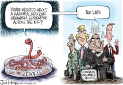 EBOLA AND FRIENDS by Joe Heller