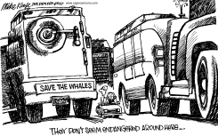 SUV WHALES by Mike Keefe