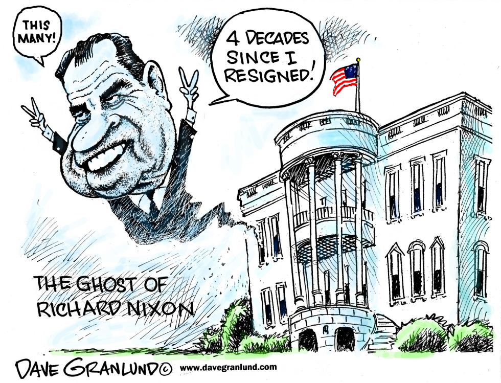  NIXON RESIGNATION 40TH by Dave Granlund