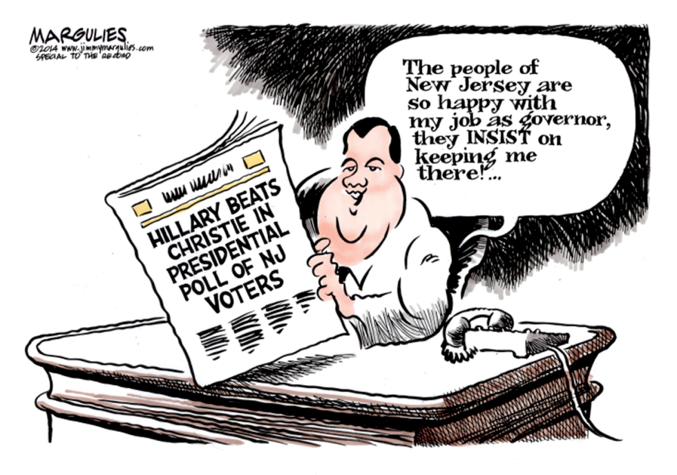 Hillary Beats Christie in New Jersey poll color