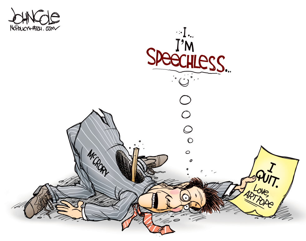 LOCAL NC -- Art Pope resigns COLOR