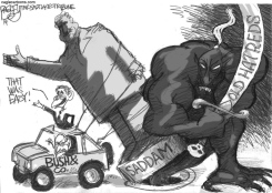 THE WAR PRESIDENT by Pat Bagley