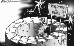 BACK TO IRAQ by Mike Keefe
