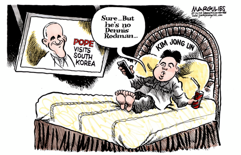 Pope visits South Korea color
