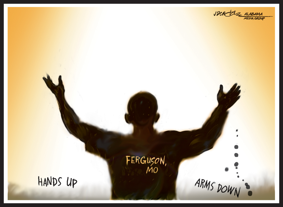 Ferguson, Mo Hands up, Arms down