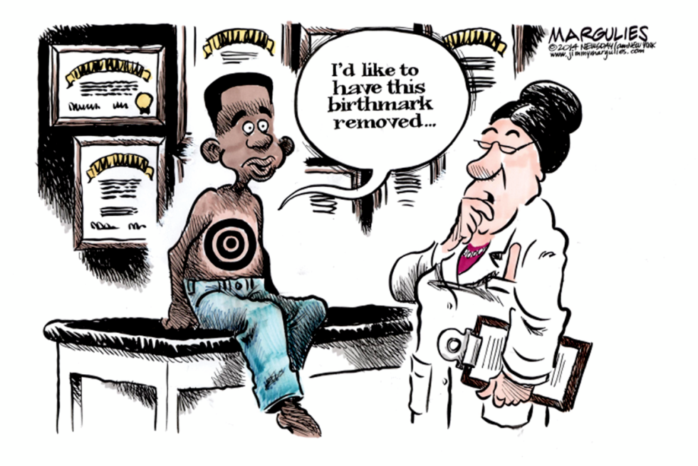 Black males and cop shootings color