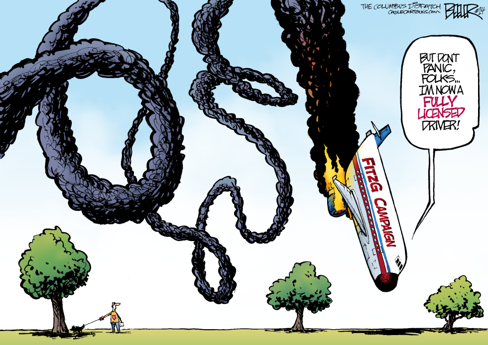  LOCAL OH - FLYING FITZGERALD by Nate Beeler