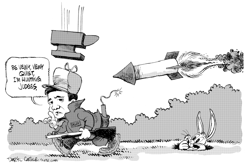 Tom Delay and Bugs Bunny Halftone