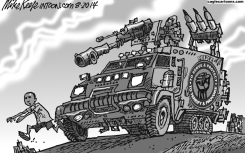 POLICE MILITARIZATION  by Mike Keefe