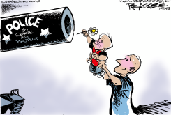 POLICE MILITARIZATION  by Milt Priggee