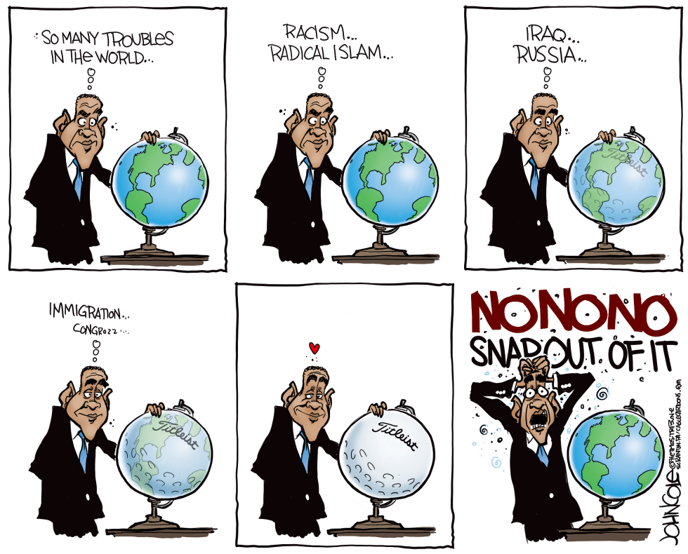 Obama and golf COLOR