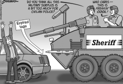 MILITARIZED POLICE BW by Steve Greenberg