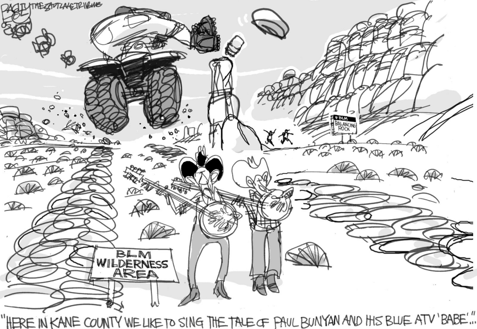  UTAH ATVS IN WILDERNESS by Pat Bagley