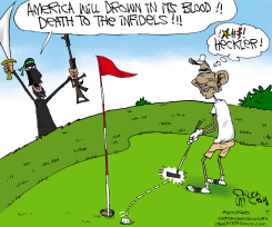 ISIS HECKLES OBAMA  by Gary McCoy