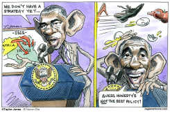 OBAMA STRATEGIZES -  by Taylor Jones