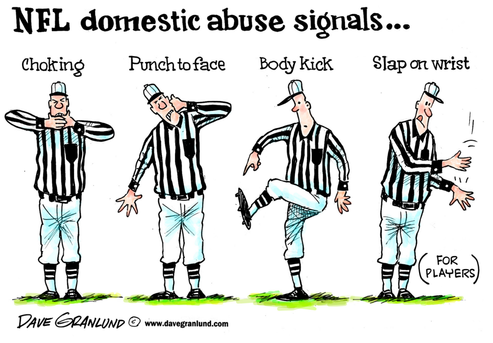  NFL AND DOMESTIC VIOLENCE by Dave Granlund