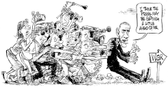 MEDIA PUSHES TOWARD WAR by Daryl Cagle