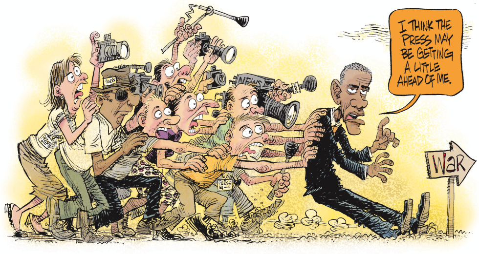  MEDIA PUSHES TOWARD WAR by Daryl Cagle