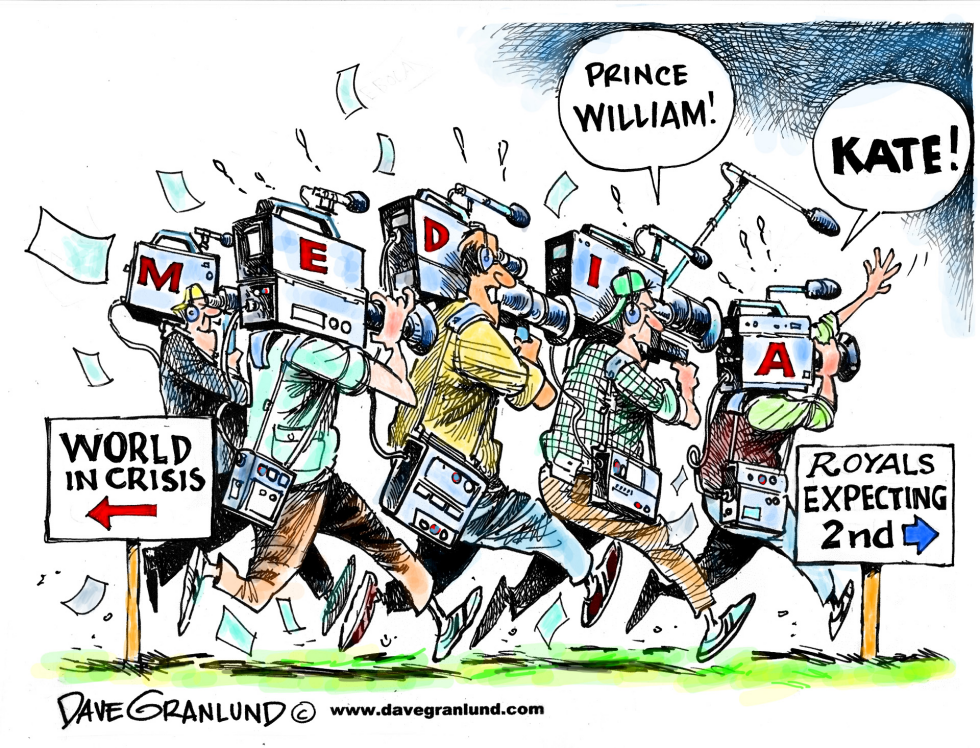  KATE AND WILLIAM EXPECTING 2ND by Dave Granlund