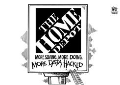 HOME DEPOT BREACH, B/W by Randy Bish