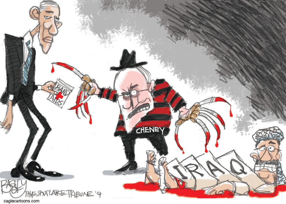 CHENEY POINTS THE FINGER  by Pat Bagley
