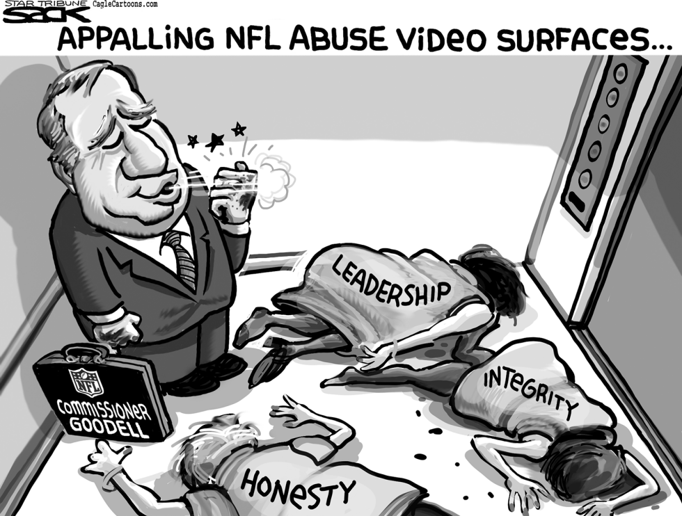  NFL ABUSER B/W by Steve Sack