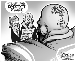 THE PERFECT NFL PLAYER BW by John Cole