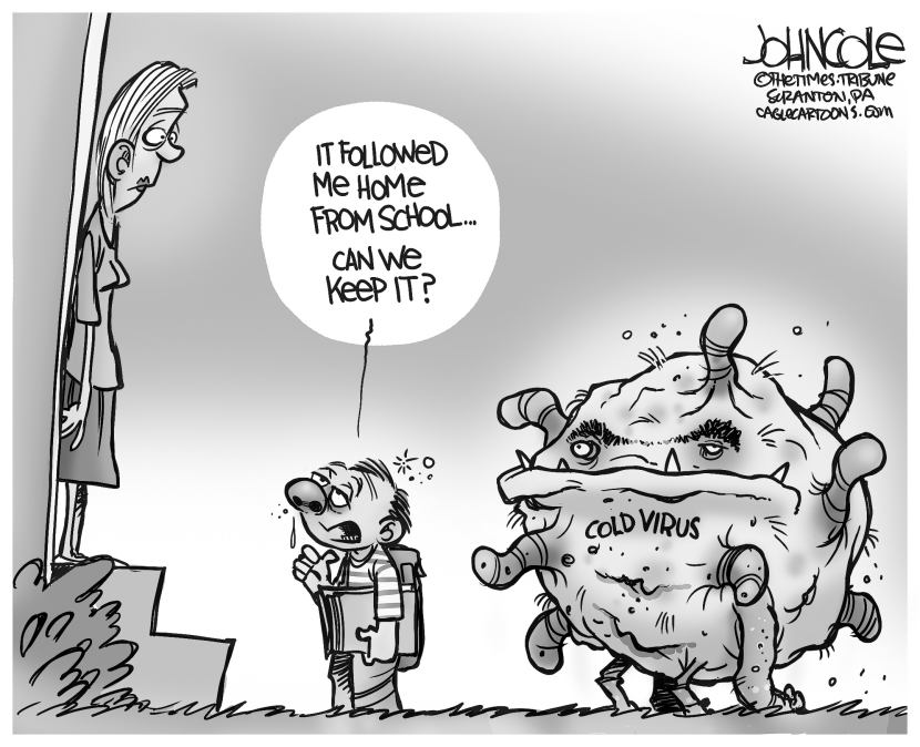 Cold virus season BW