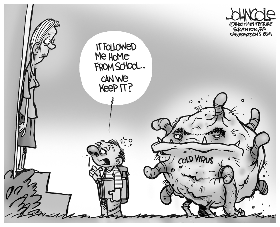 Cold virus season BW