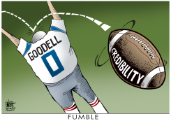 GOODELL FUMBLES,  by Randy Bish