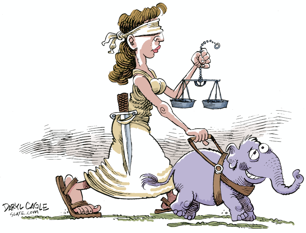  BLIND JUSTICE GUIDE DOG by Daryl Cagle