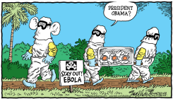 EBOLA OBAMA by Bob Englehart