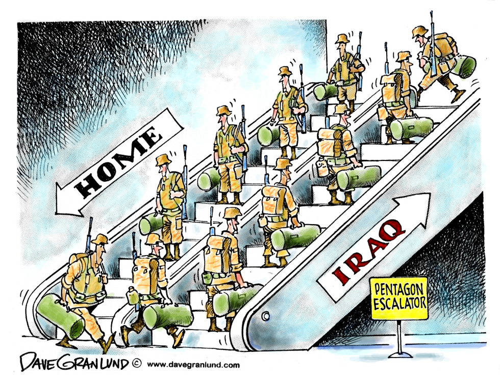 Pentagon escalator and Iraq