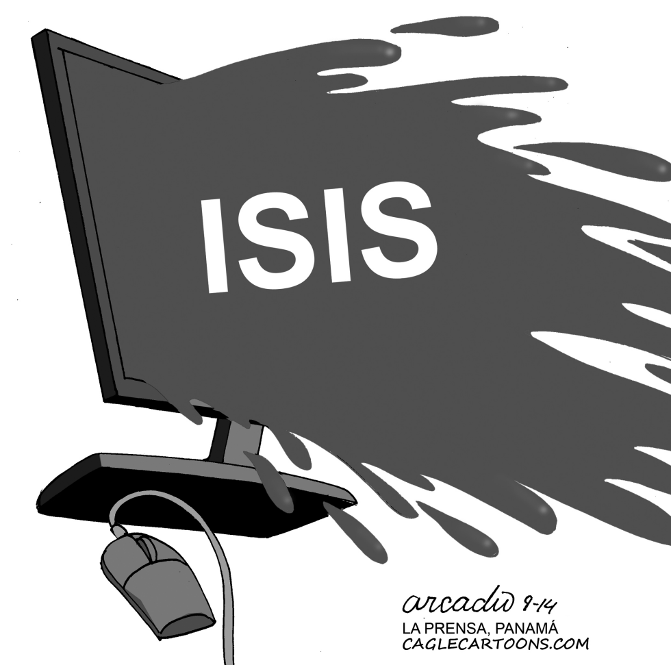  ISIS SALPICA DE SANGRE LA RED BN by Arcadio Esquivel