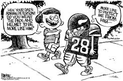 ADRIAN PETERSON by Rick McKee