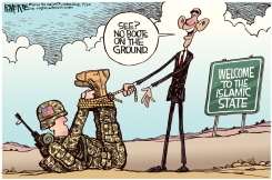 BOOTS ON GROUND  by Rick McKee